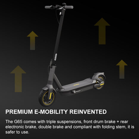 G65 Certified Refurbished Segway Electric KickScooter (Good Condition/Minor Scratched)